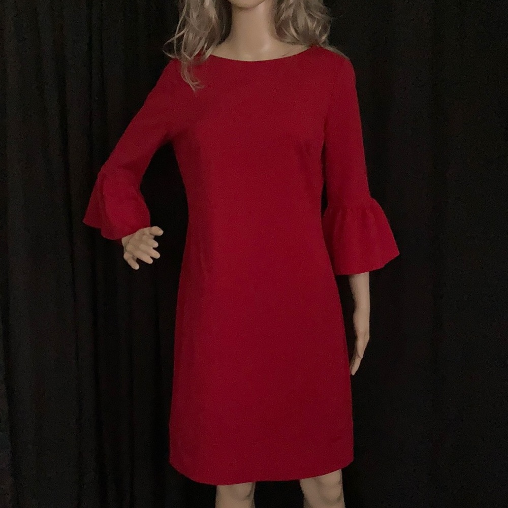 American Living Red Long Sleeve Dress